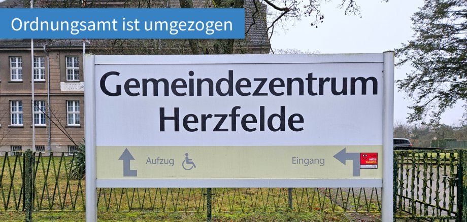 Ordnungsamt im Gemeindezentrum
