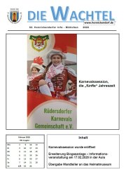 Cover view of the current issue of Wachtel