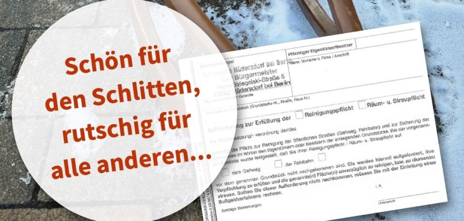 Räumpflicht für Anwohner