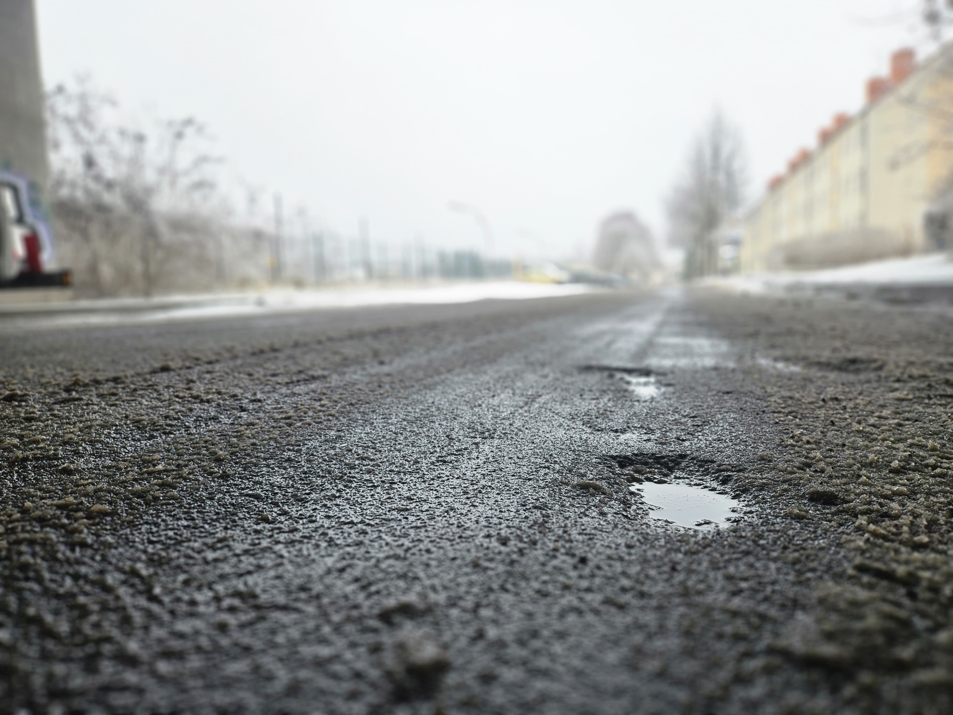 Foto Schlaglöcher im Winter