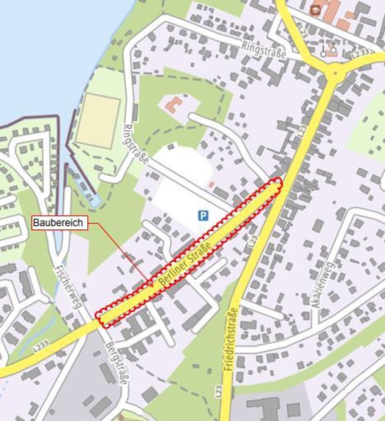 Kartenausschnitt Anliegerinformation L233