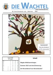 Titelansicht der aktuellen Ausgabe der Wachtel
