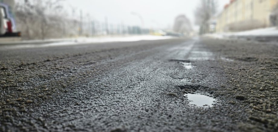 Foto Schlaglöcher im Winter