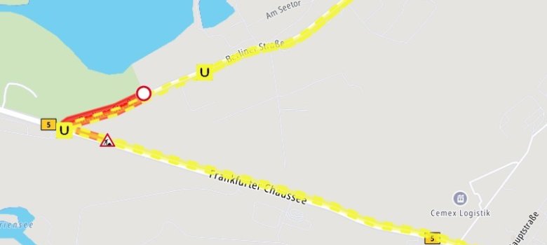 Kartenauszug - Baustelleninformationssystem des Landesbetriebs Kartenauszug Baustelleninformationssystem des Landesbetriebs