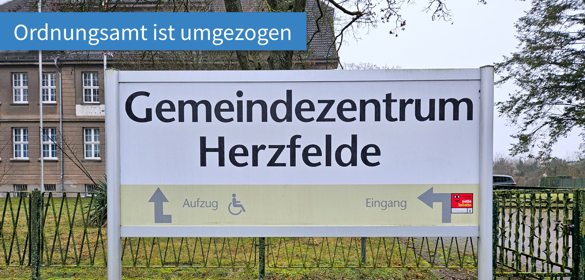 Ordnungsamt im Gemeindezentrum