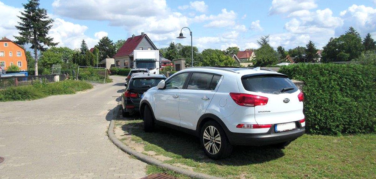 Parken auf Grünflächen