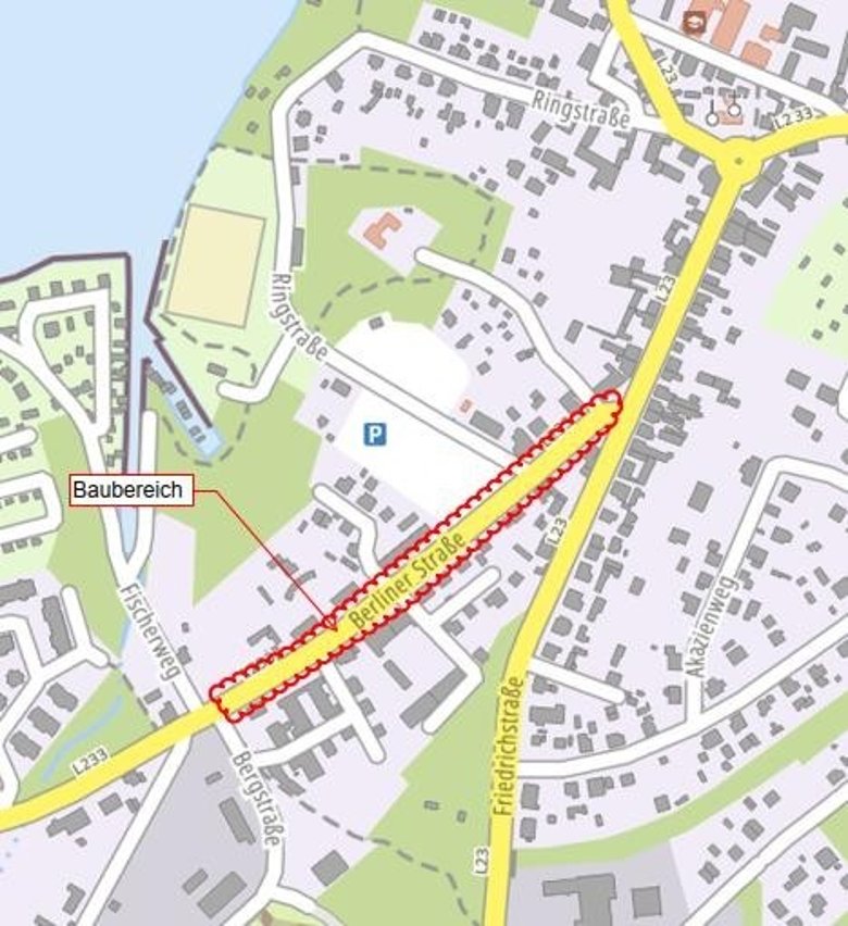 Kartenausschnitt Anliegerinformation L233