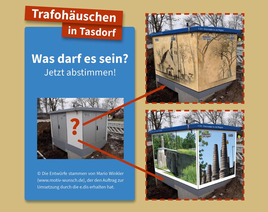 Abstimmung für das Motiv auf dem Trafohäuschen Tasdorf