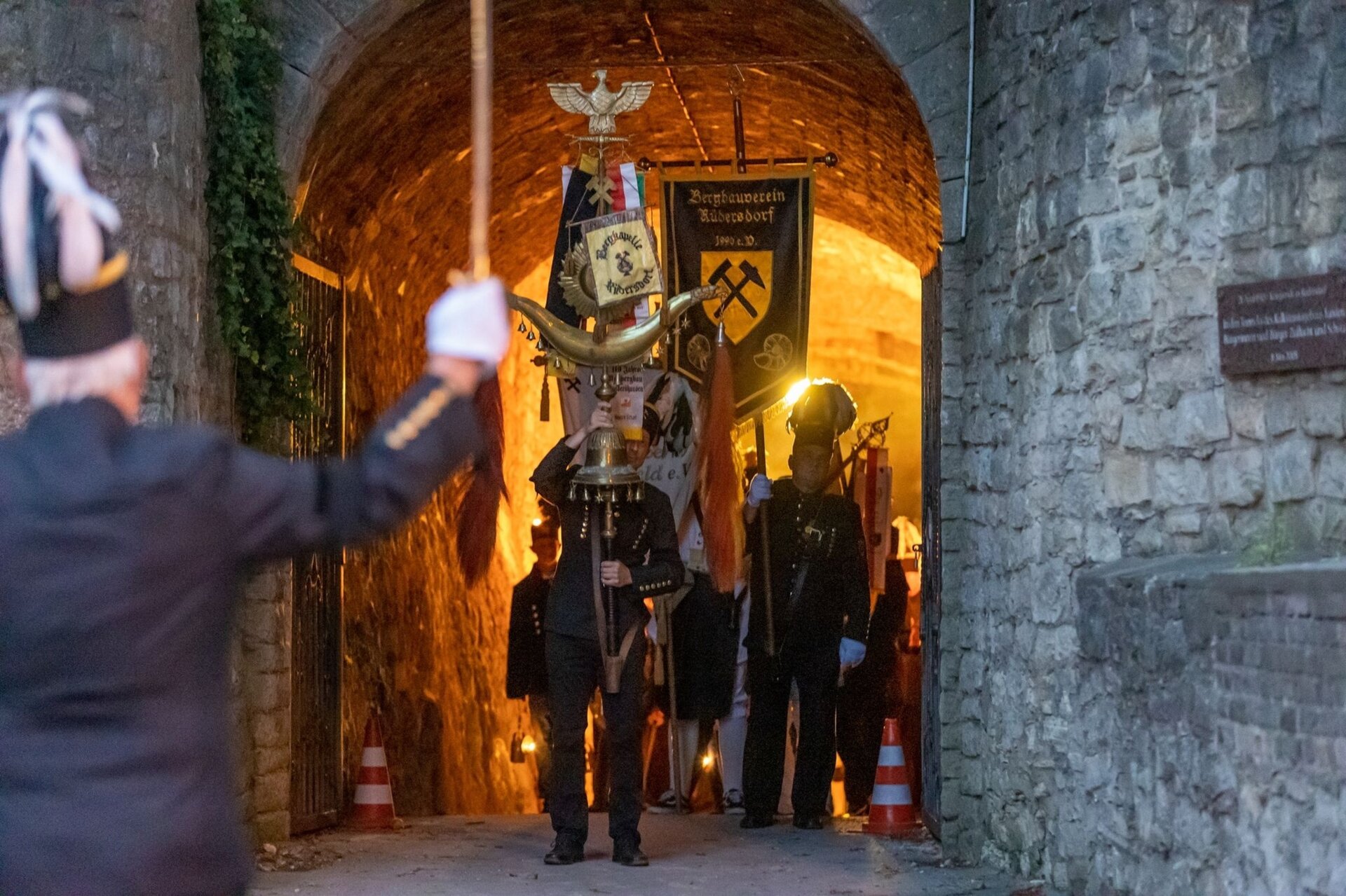 Bergfest Aufzug der Bergleute mit Geleucht