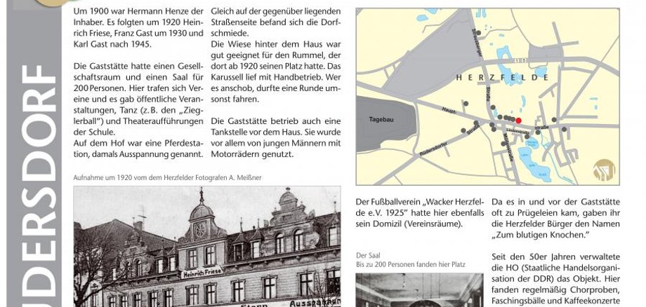 Eröffnung des historischen Rundgangs in Herzfelde