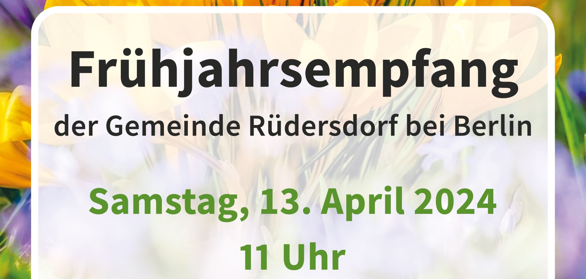 Frühlingsempfang der Gemeinde im Rahmen des Frühlingsmarktes