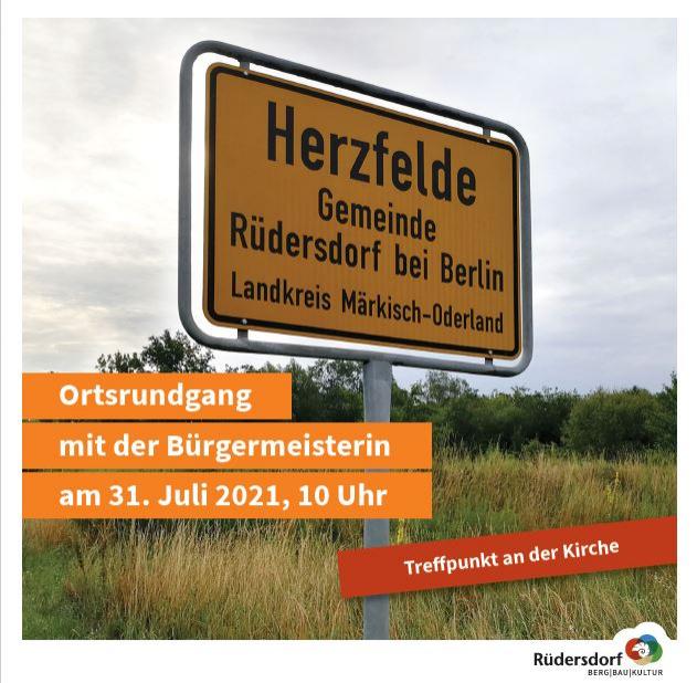 Ortsrundgang mit der Bürgermeisterin in Herzfelde