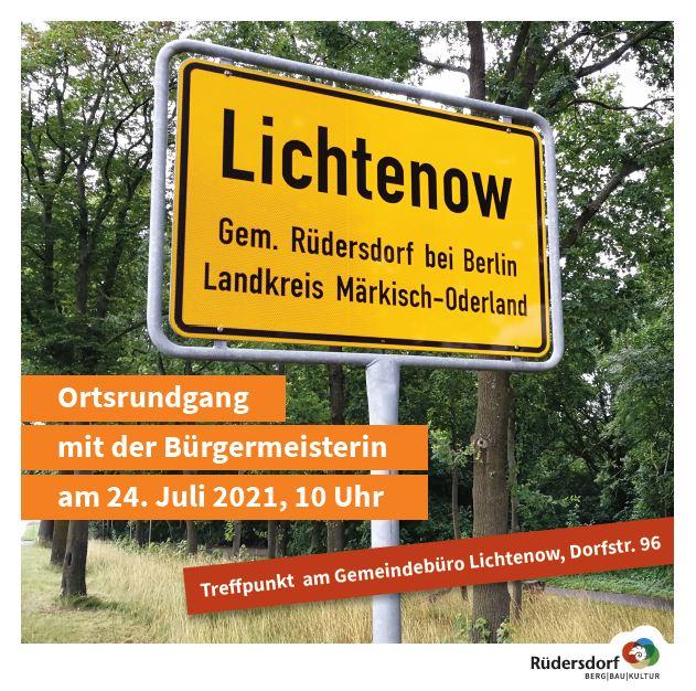 Ortsrundgang mit der Bürgermeisterin in Lichtenow
