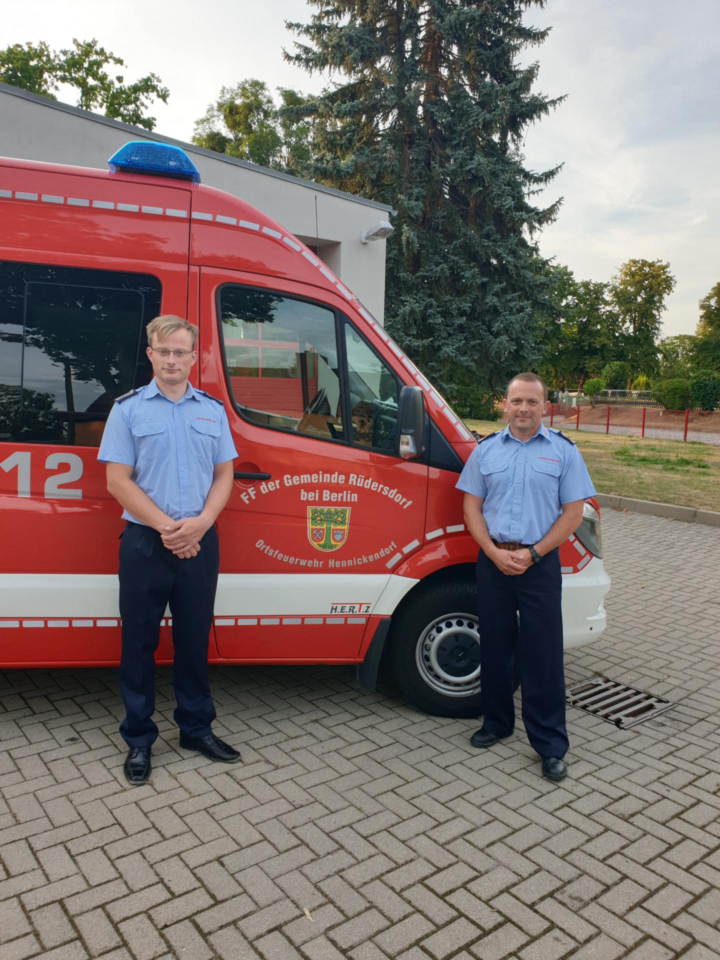 Ortswehrführer Daniel Smyczek (rechts) und der designierte stellv. Ortswehrführer Philipp Apitz (links)