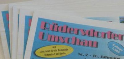 Zustellung der „Rüdersdorfer Umschau“ inklusive Amtsblatt
